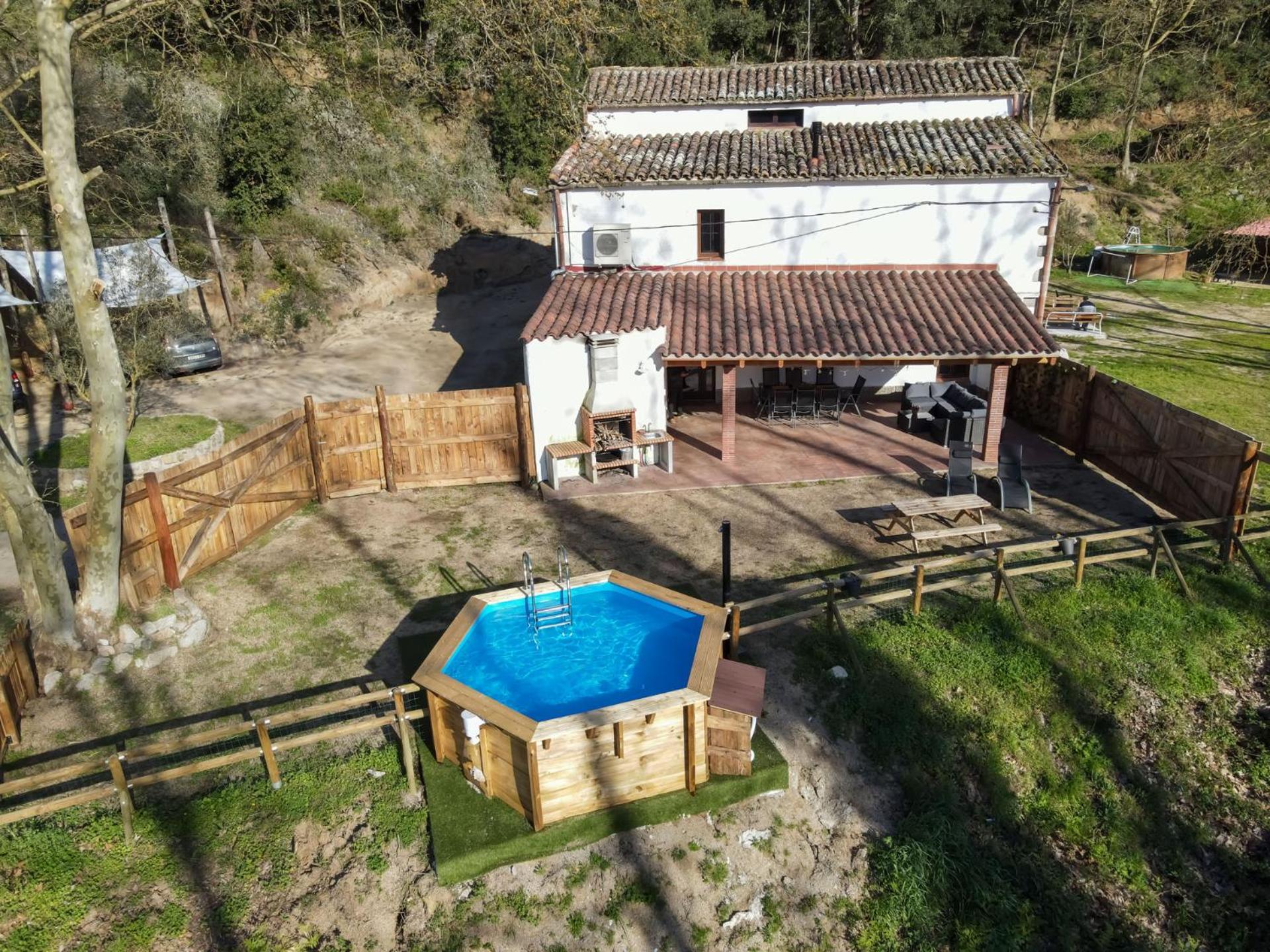 Casa Rural Can Ricos - El Mirador Del Montseny Vallgorguina Bagian luar foto