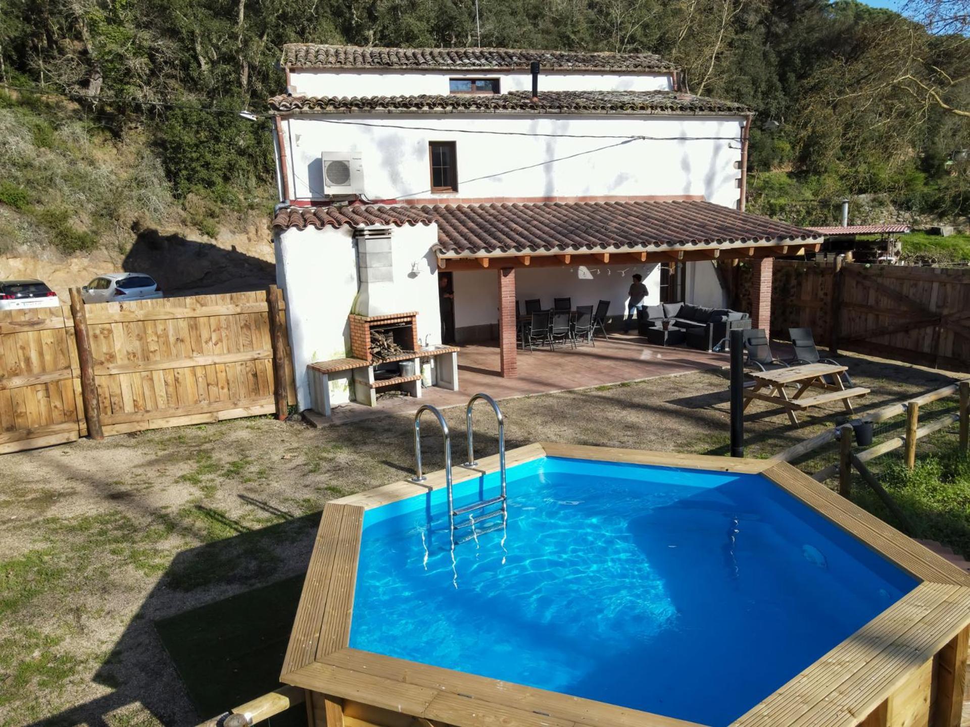 Casa Rural Can Ricos - El Mirador Del Montseny Vallgorguina Bagian luar foto
