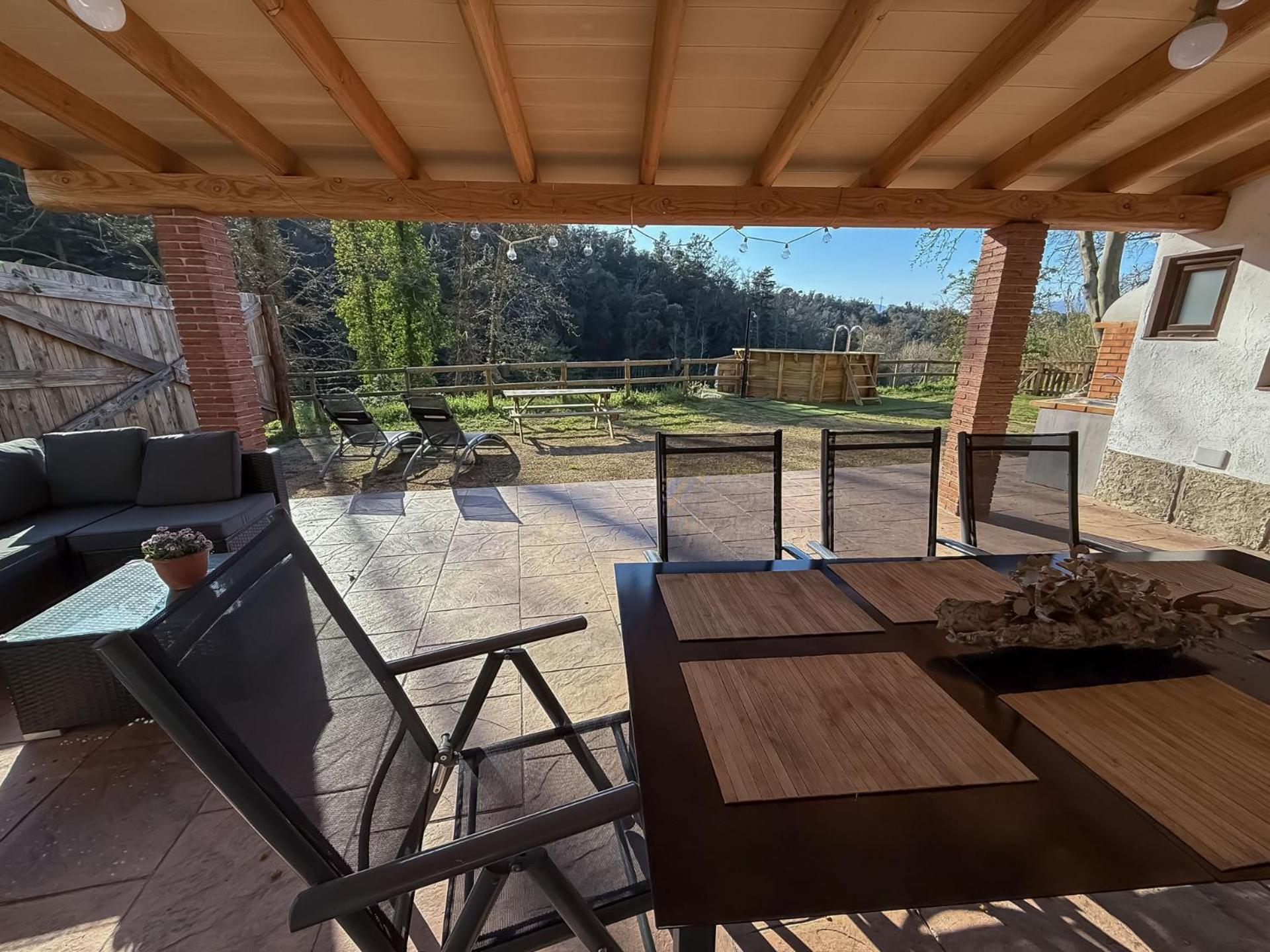Casa Rural Can Ricos - El Mirador Del Montseny Vallgorguina Bagian luar foto