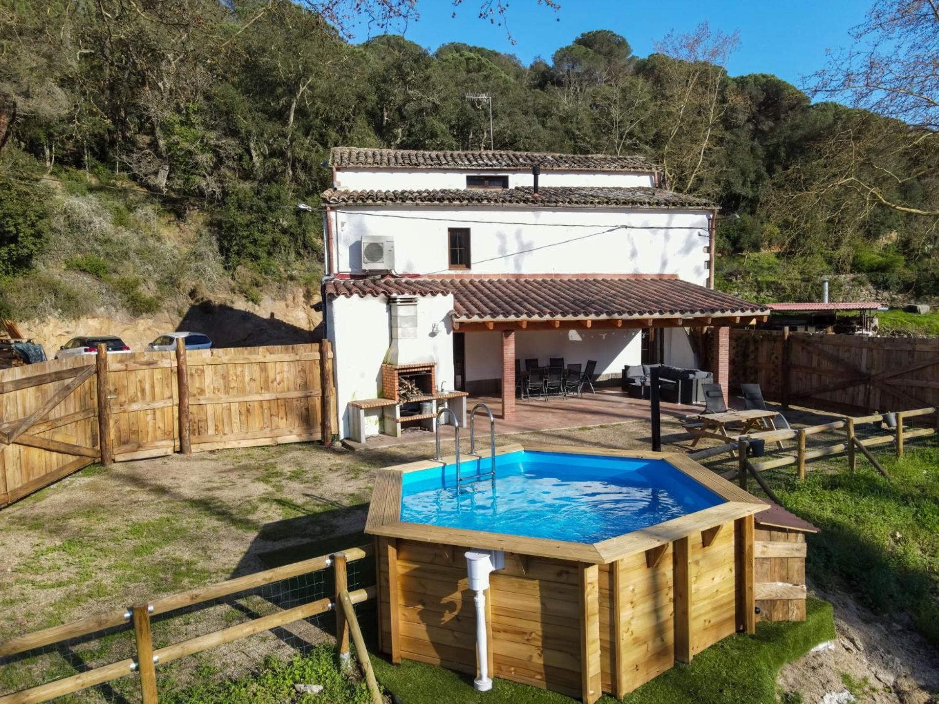 Casa Rural Can Ricos - El Mirador Del Montseny Vallgorguina Bagian luar foto